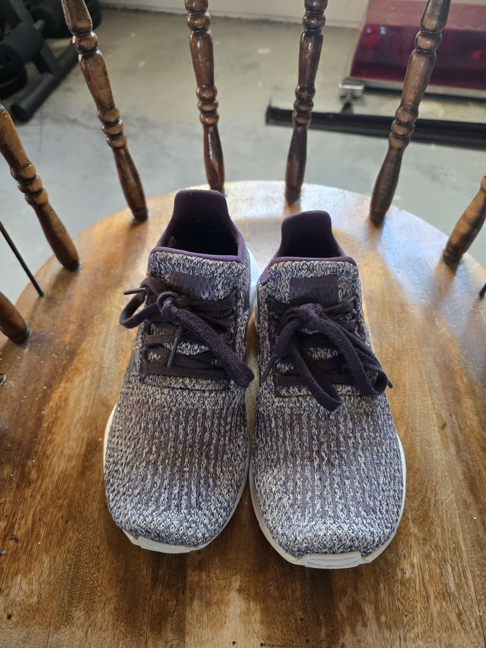 Adidas Knit Athletic Shoes - Purple